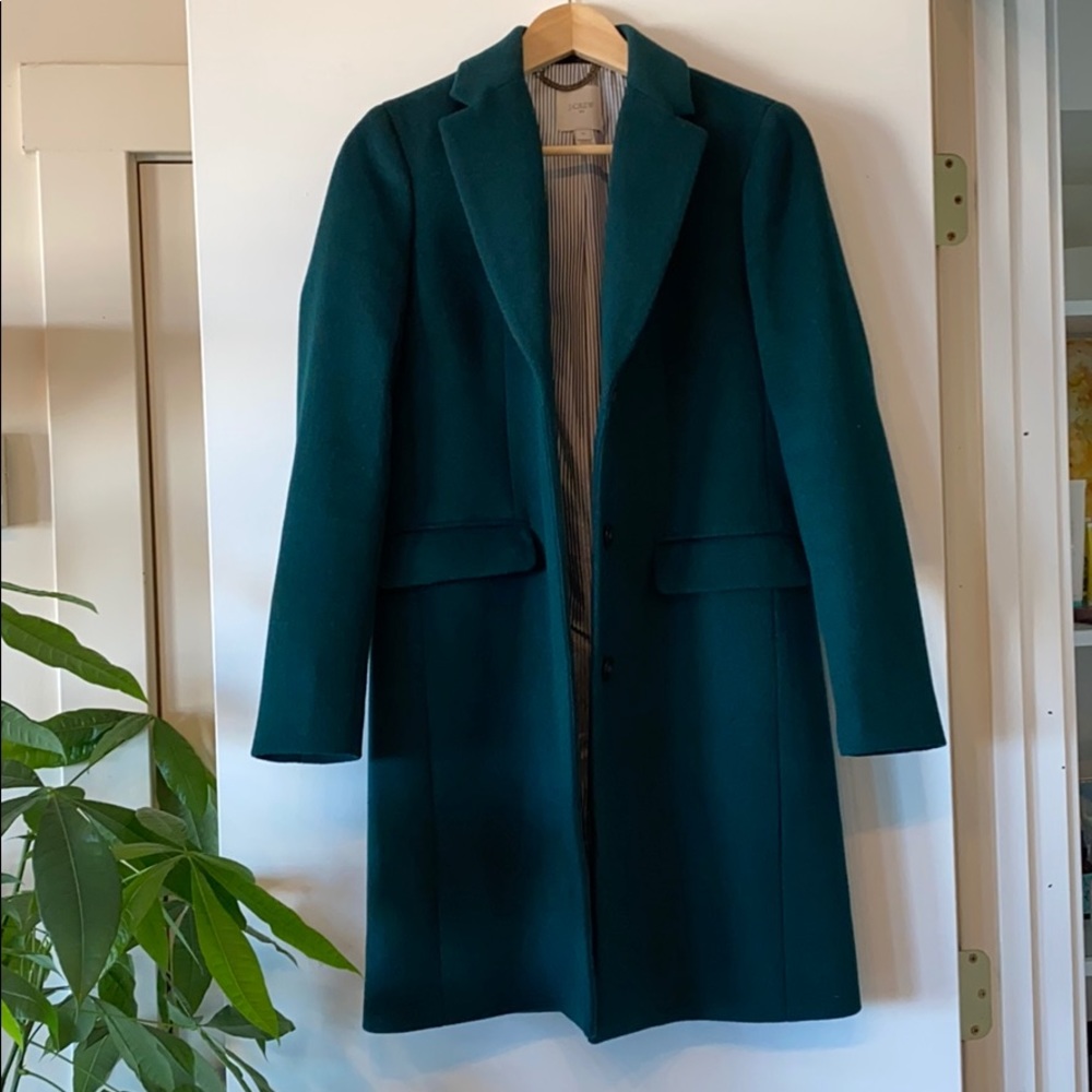 J.Crew 00 Green Wool Coat